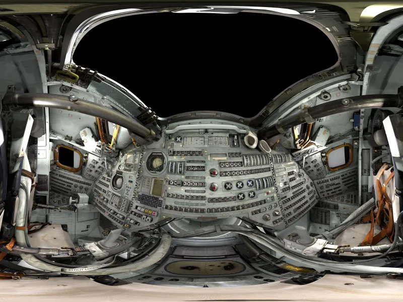 3D scan of interior of Apollo command module